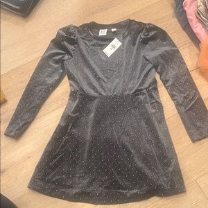 H&M Kids Black Dress with Gold Accents